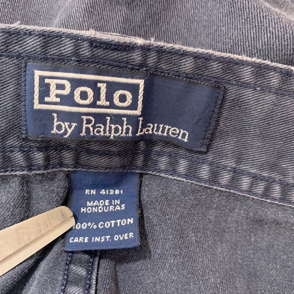 Polo Ralph Lauren Mens Cargo Shorts 38 Blue‎ Pockets Flat Front Classic Preppy - Picture 7 of 12
